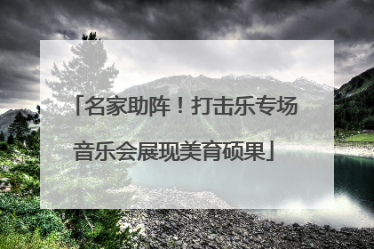 名家助阵！打击乐专场音乐会展现美育硕果